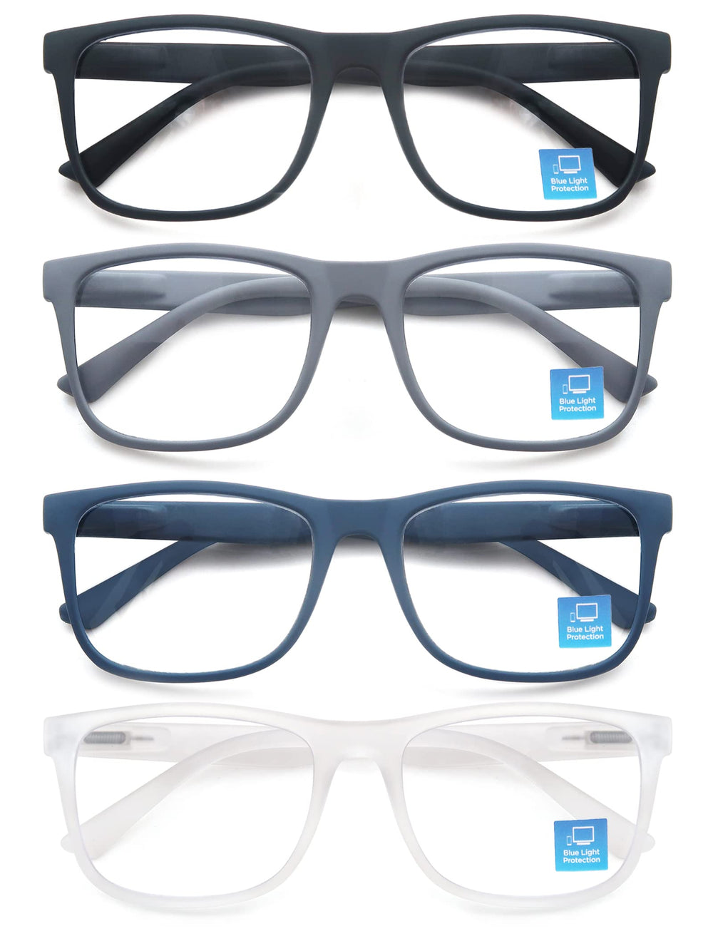 OLOMEE large-frame men's glasses side view showing spring hinges.