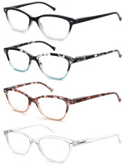 OLOMEE women's reading glasses pack four lightweight frames for versatile use