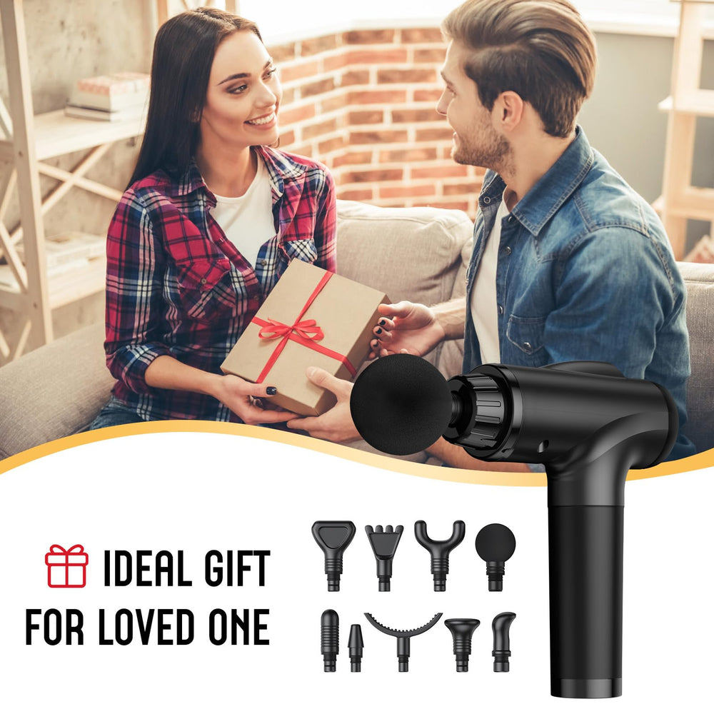 Compact, travel-friendly OLsky massage gun for on-the-go use.