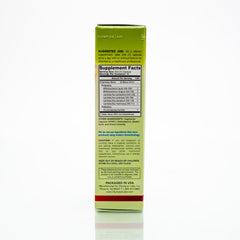 Olympian Labs bottle close-up on label reveals six probiotic strains