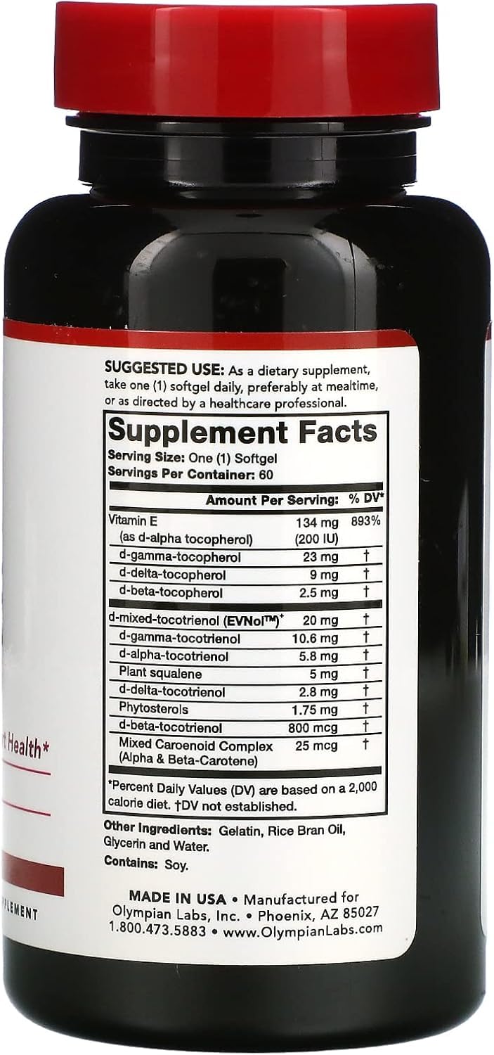 Closeup of Olympian Labs Tocomin softgels for easy daily use.