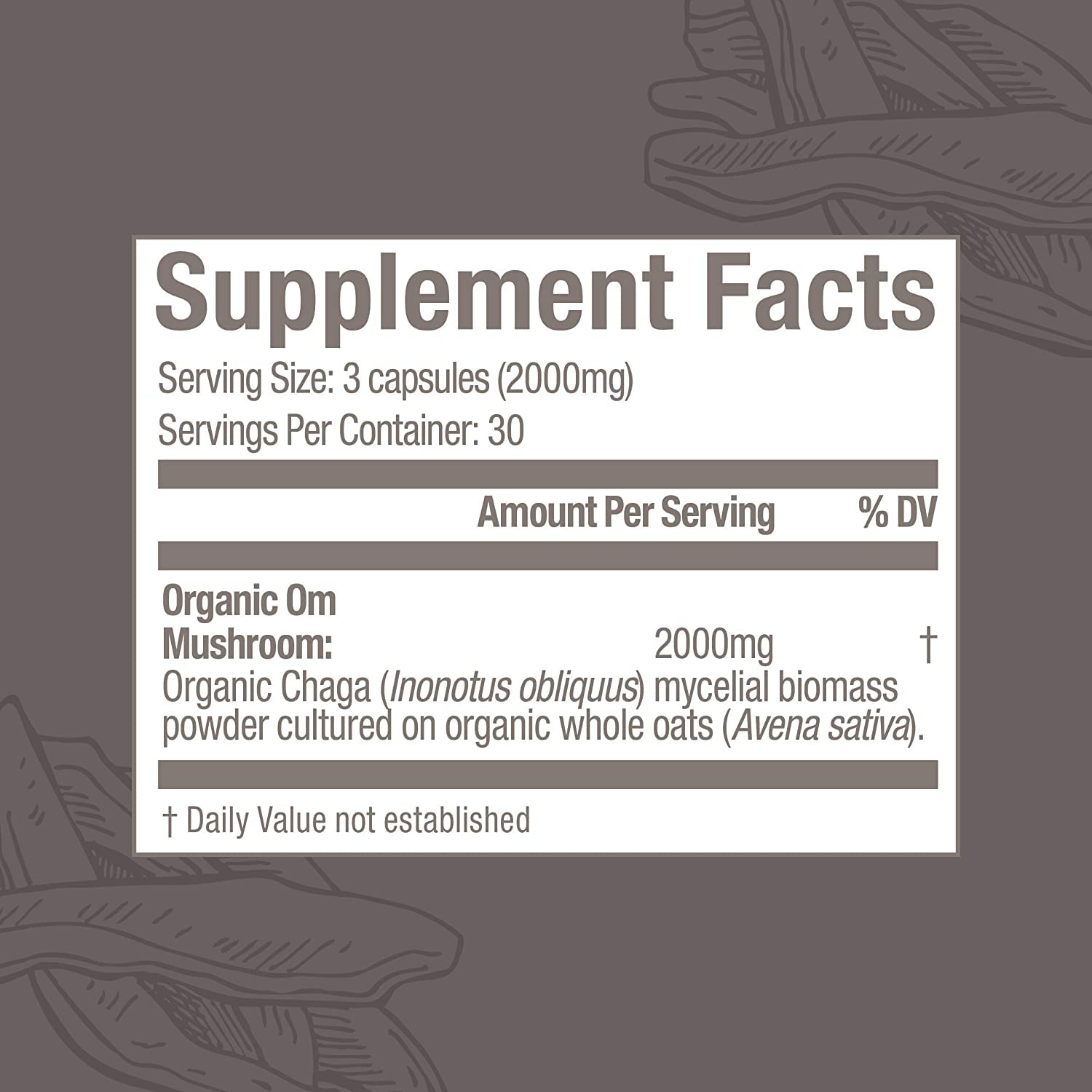 OM Mushroom Superfood organic certification logo signaling purity