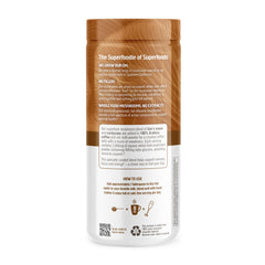 OM Mushroom Superfood Lions Mane Cordyceps Reishi Chaga powder blend for focus.