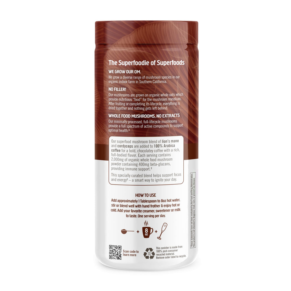 OM Mushroom Superfood lions mane mushroom blend powder for mental clarity