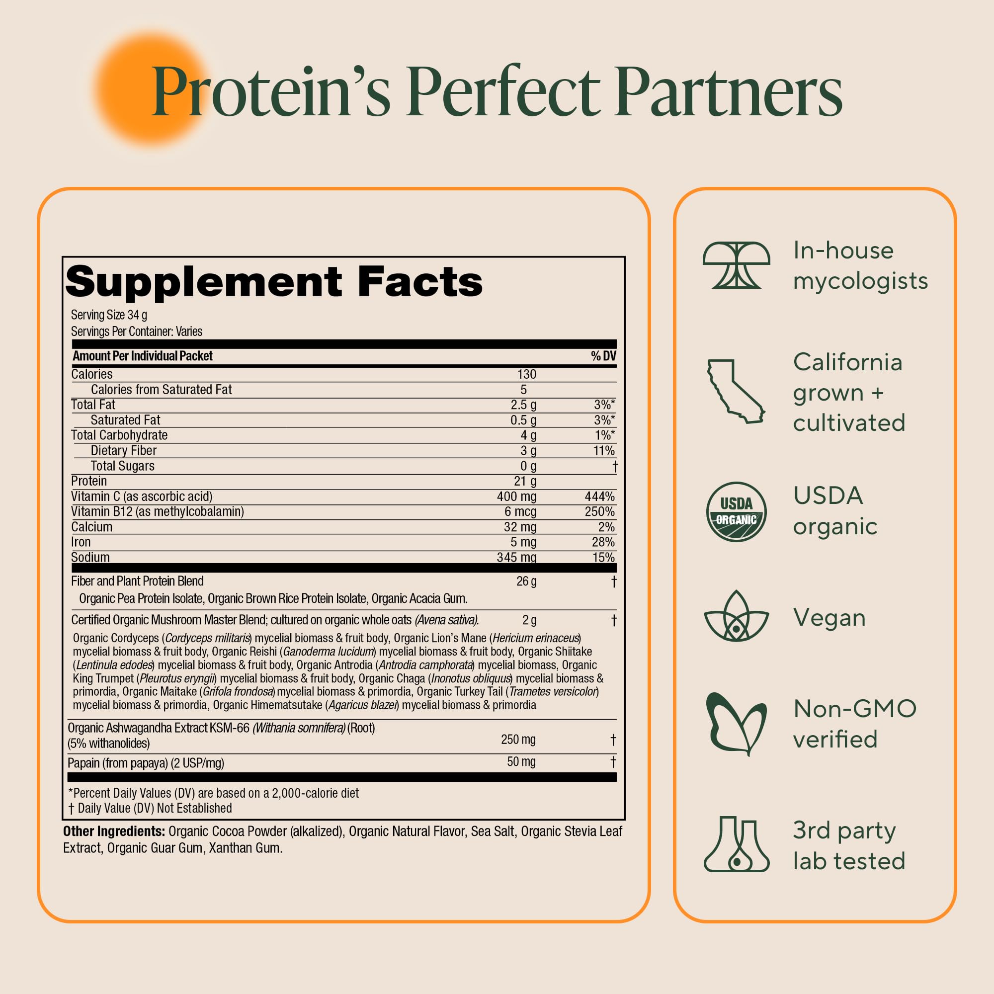 OM Mushroom Superfood Master Blend chocolate smoothie, tasty post-workout option.