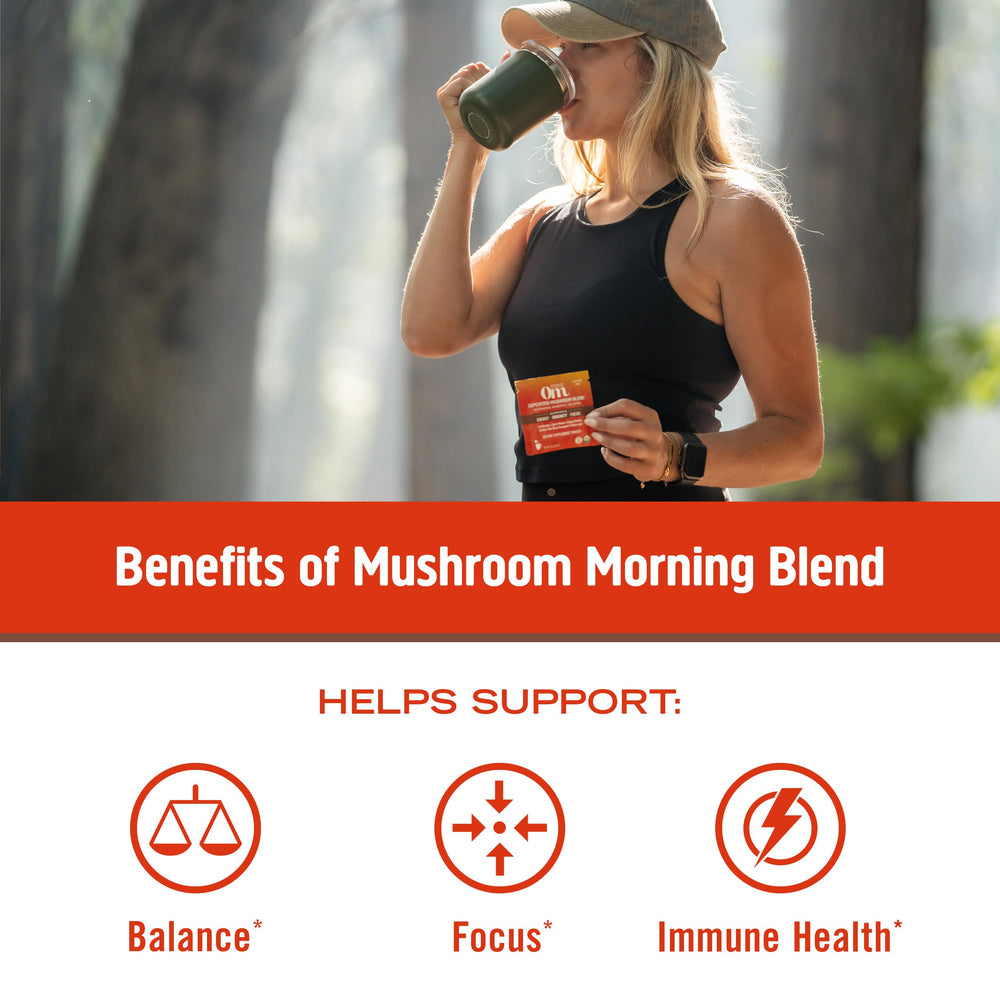 USA-grown production of OM MUSHROOM SUPERFOOD Morning Energy Blend in Southern California
