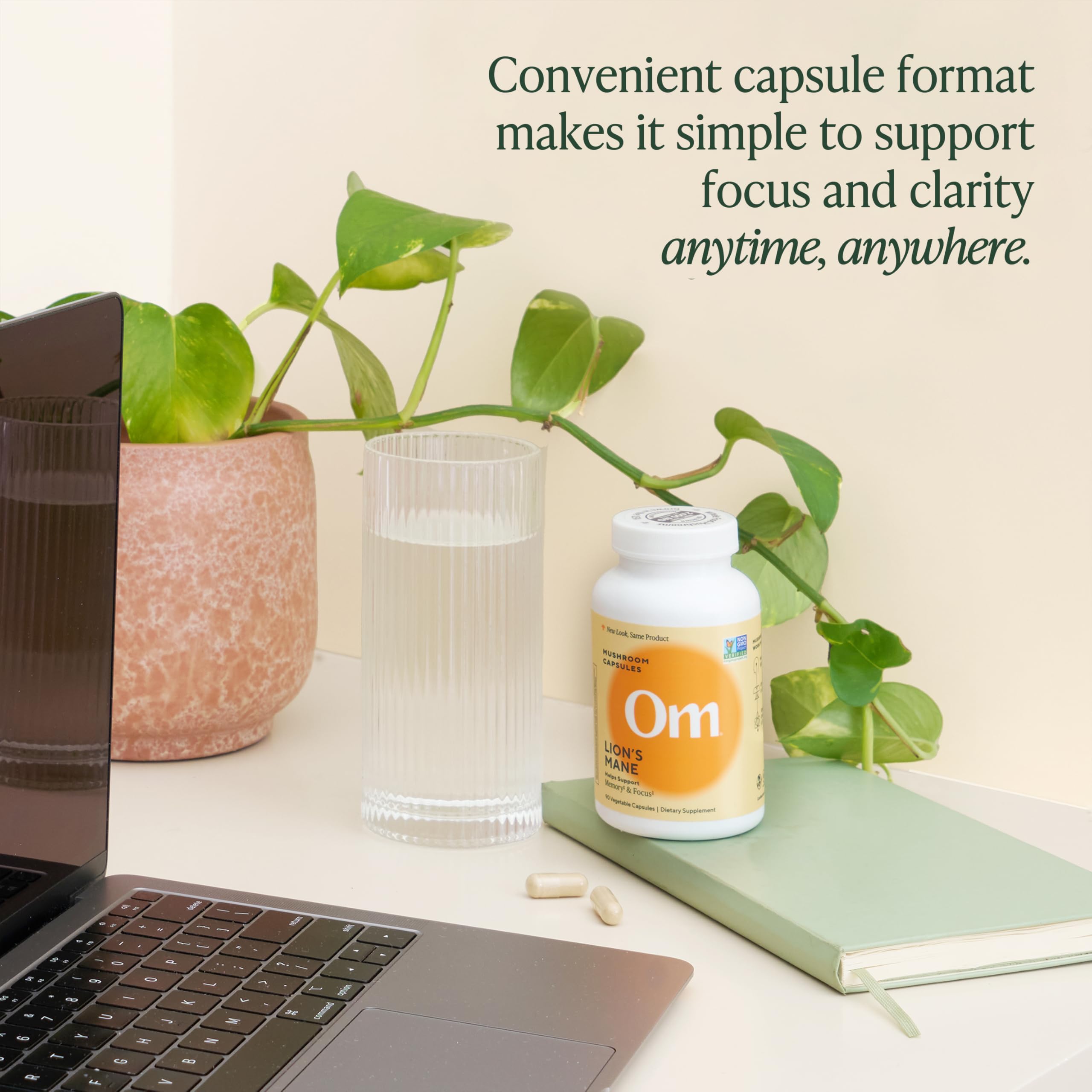OM Mushroom Superfood Om Lion’s Mane label detail signals quality.