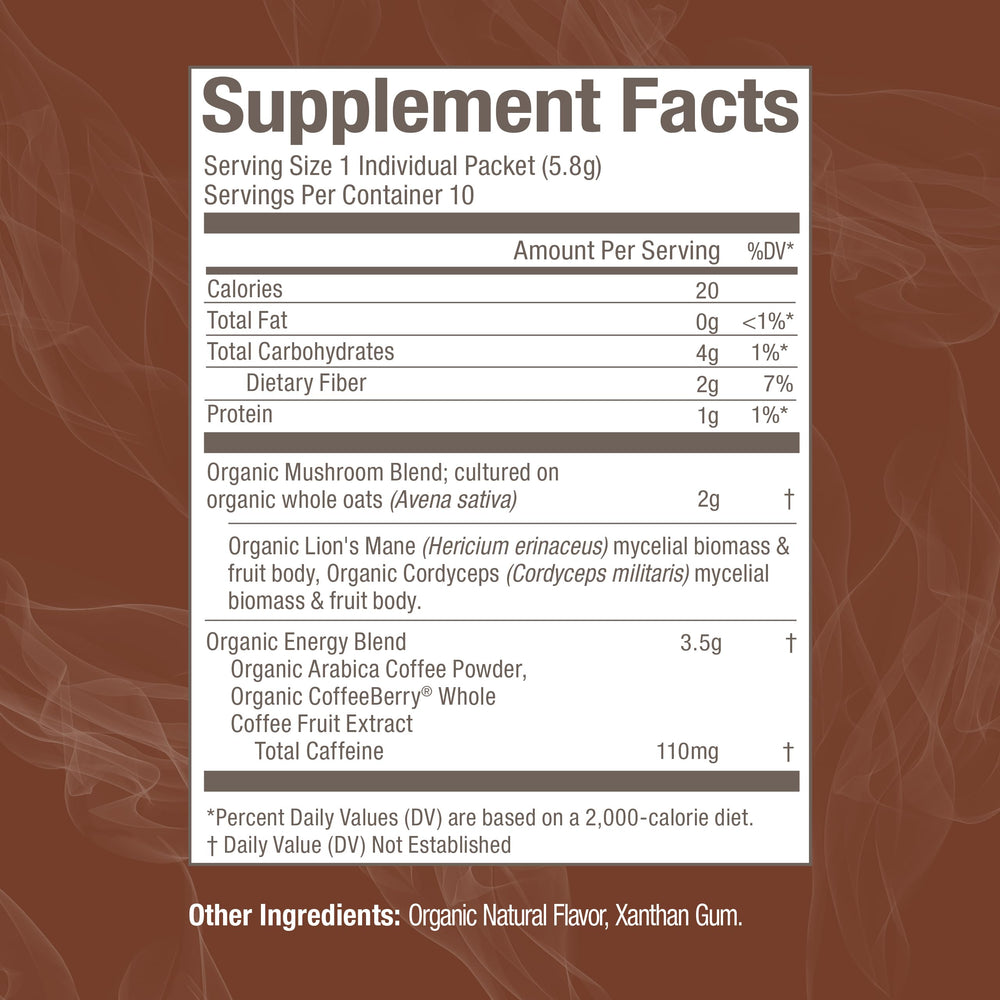OM Mushroom Superfood Reishi powder supports calm focus and balance.