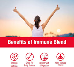Om Mushroom Superfood vitamin-c-infused capsules emphasizing added immune support