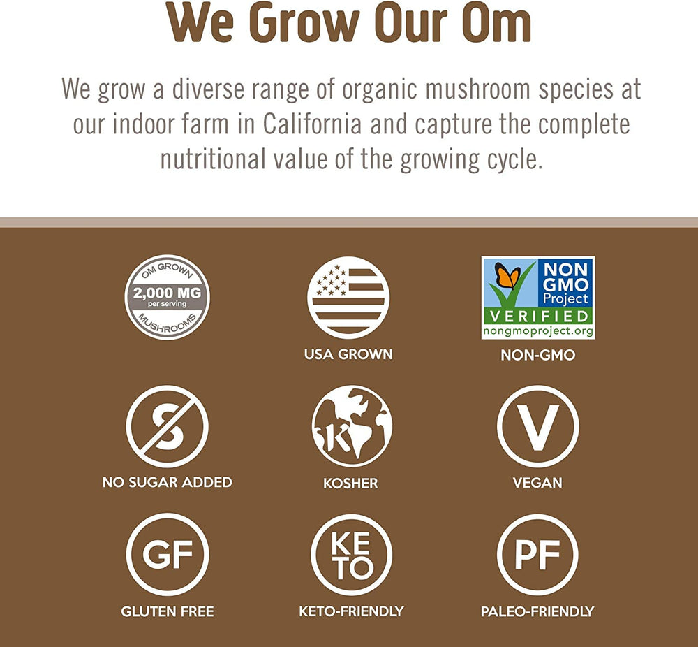 USA-grown mushrooms packaged in a clean, controlled process.