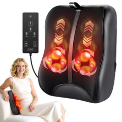 OMASSA Shiatsu back massager with heat on a chair for soothing relief