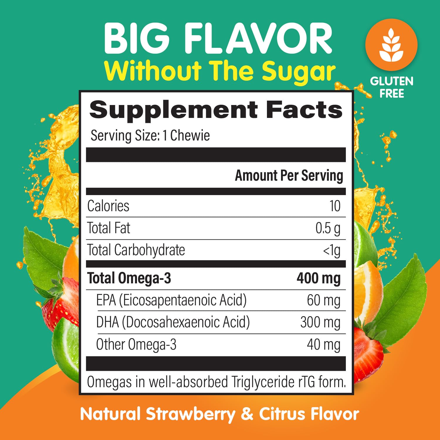 OmegaVia Kids omega-3 gummies in lunchbox for convenient school-day DHA boost.