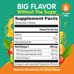 OmegaVia Kids omega-3 gummies in lunchbox for convenient school-day DHA boost.