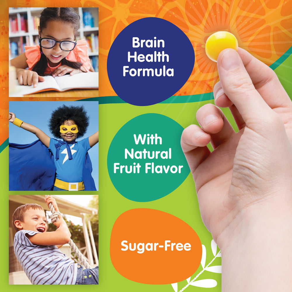 OmegaVia Kids omega-3 gummies in travel-friendly blister packs.