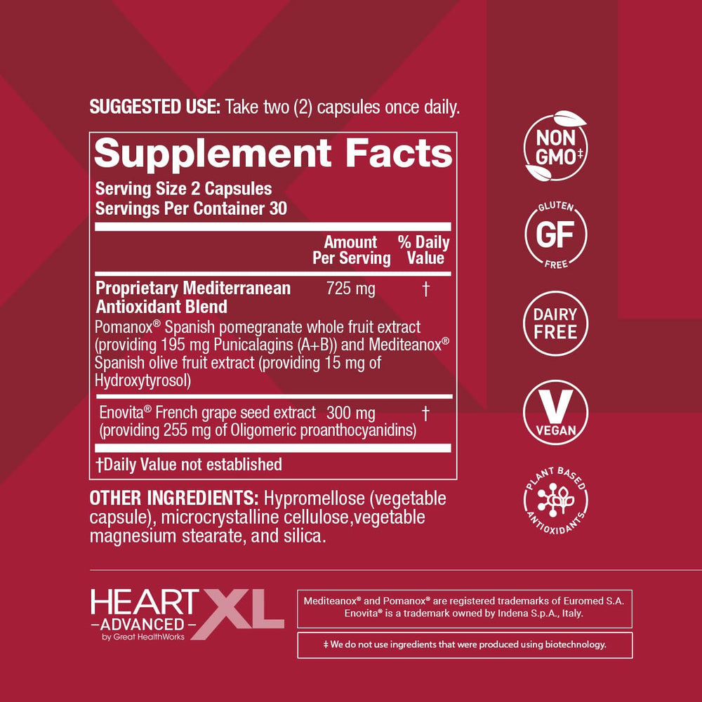OmegaXL HeartXL Advanced endothelium health diagram illustrating healthy circulation concepts
