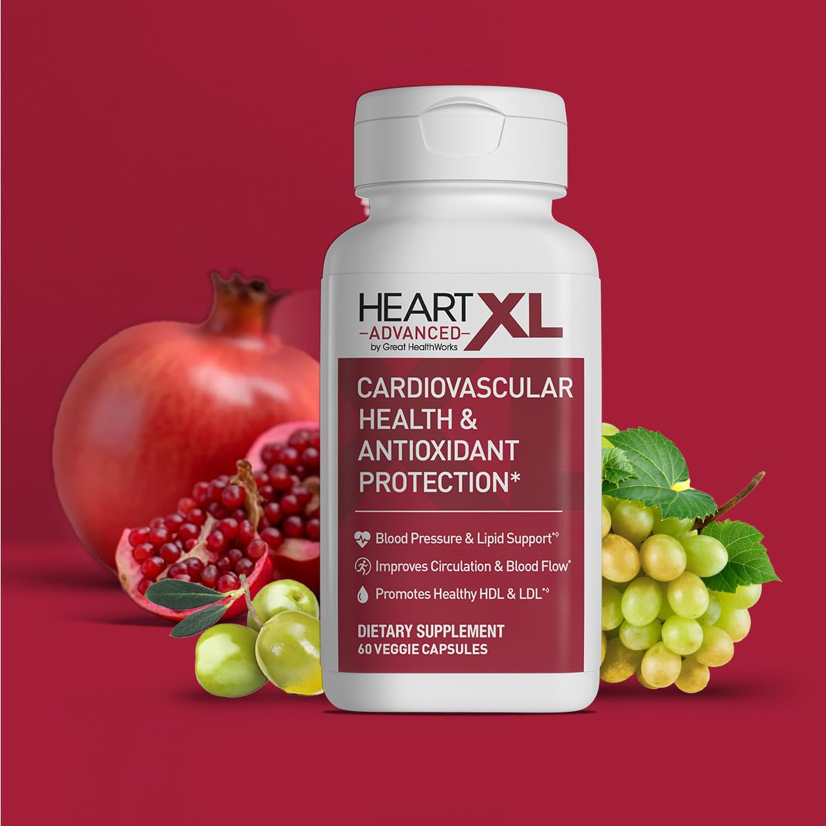 OmegaXL HeartXL Advanced grape seed extract image signaling OPC-rich vascular support