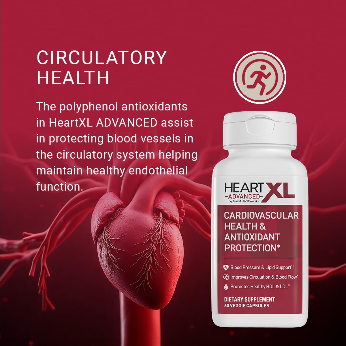 OmegaXL HeartXL Advanced pomegranate extract image underscoring fruit-derived antioxidants
