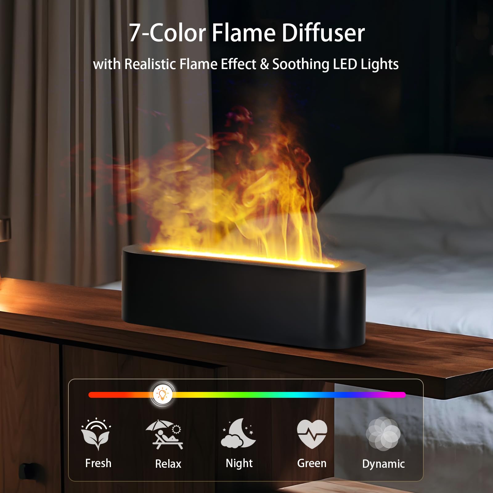 Omnexa 180ml diffuser emitting soft mist on table