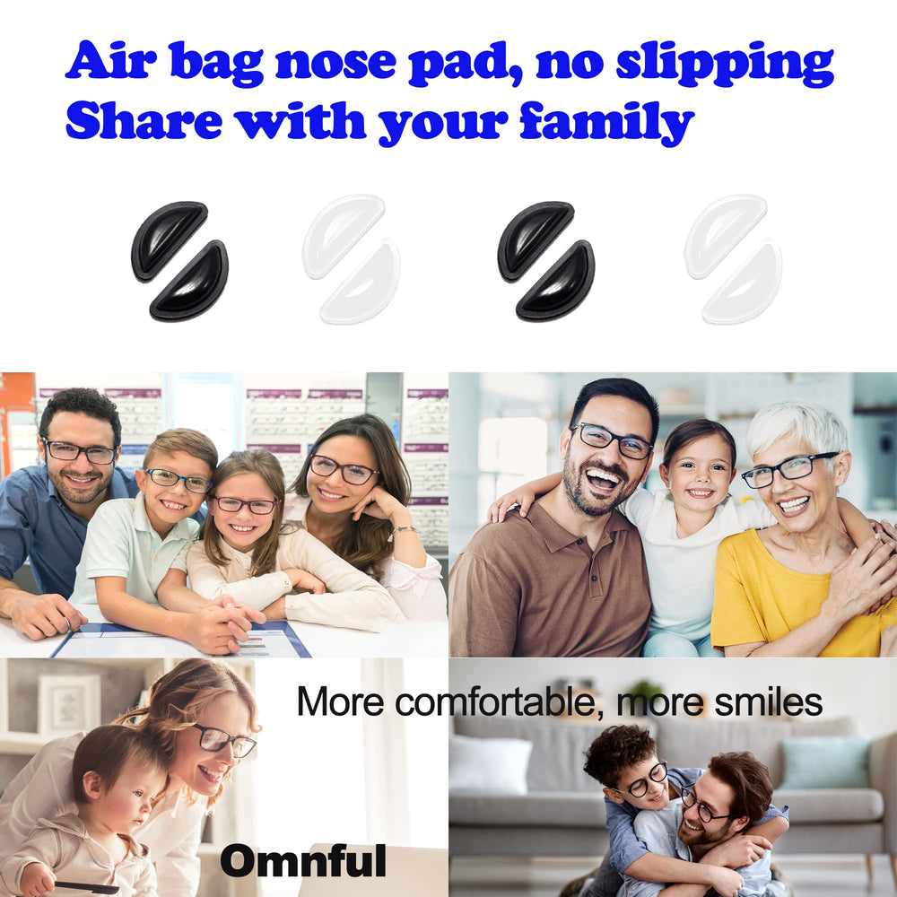 Omnful almohadillas nasales disponibles en negro y claro.