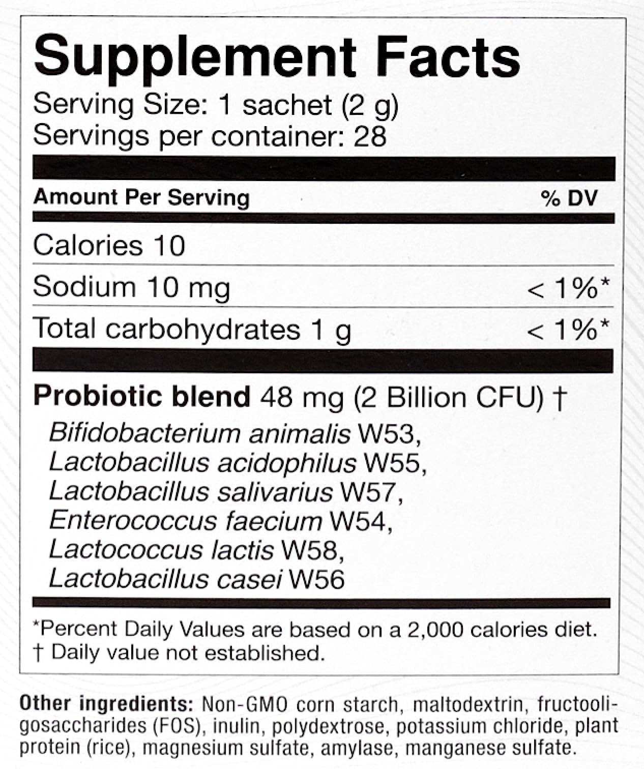 OMNi BiOTiC Balance dissolving in water to activate probiotics before use