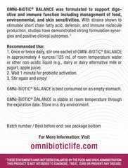 OMNi BiOTiC Balance supports immunity through gut-friendly probiotic strains