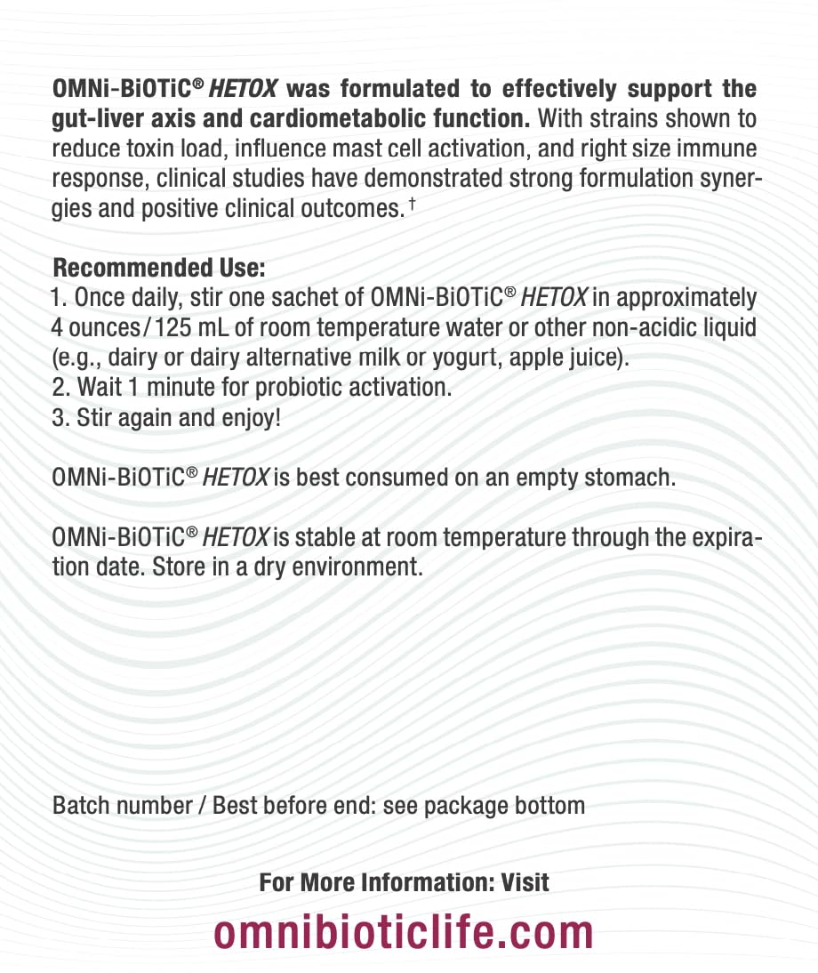OMNi BiOTiC Hetox capsule close up showing potency and viability