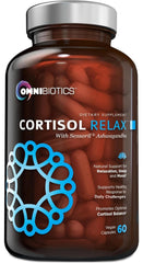 OmniBiotics Cortisol Supplement front bottle supports relaxed mood