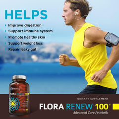 Flora Renew 100B includes L-Glutamine to support gut lining.
