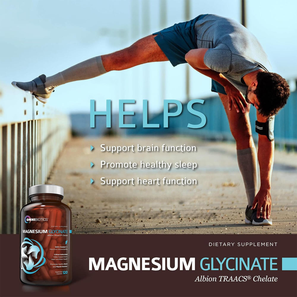 OmniBiotics Magnesium Glycinate relaxation scene—promotes calm support.