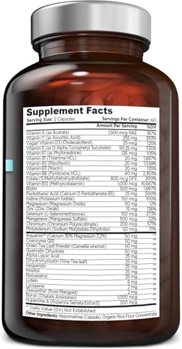 OmniBiotics bottle back label highlighting ingredients and vegan formula.