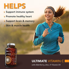 OmniBiotics label detail showing zinc and elderberry for a comprehensive immune blend.
