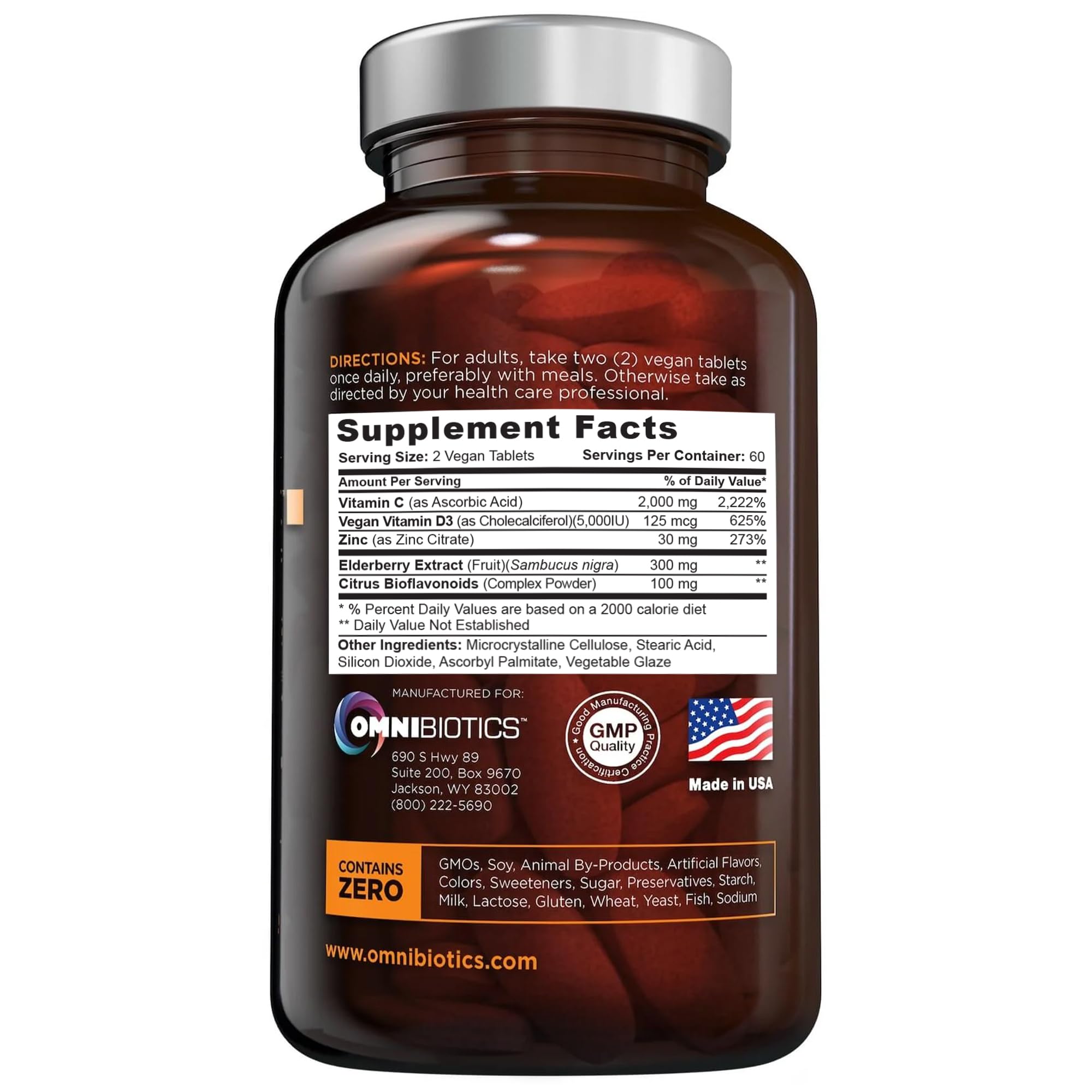 OmniBiotics bottle on kitchen counter during morning routine, easy daily use.