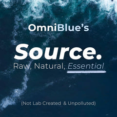 Ocean imagery for OmniBlue Ocean Minerals emphasizing sea-sourced minerals.