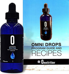 Omnitrition Omni Drops bottle with dropper for precise dosing and convenience.