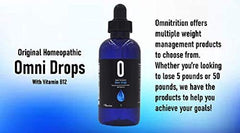 Recipe cards illustrating simple meals to pair with Omni Drops.