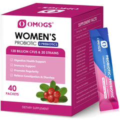 OMOGS probiótico para mujeres, polvo digestivo, favorece la digestión diaria.