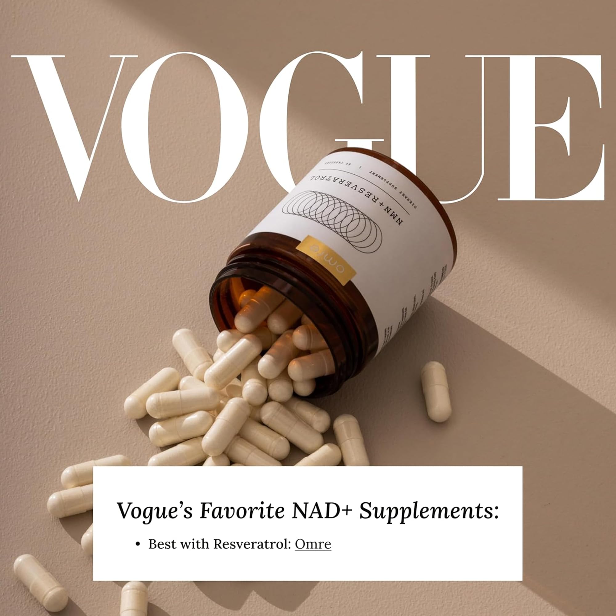 OMRE NMN capsules close-up highlights precise capsules for daily use