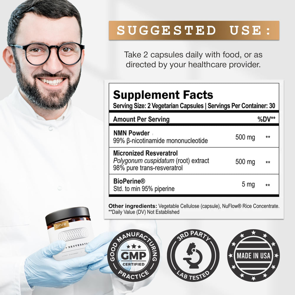 OMRE third-party lab test label emphasizes safety and quality verification