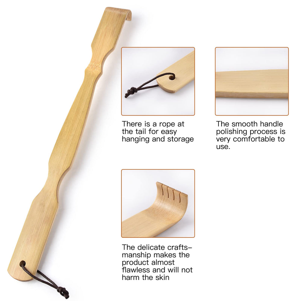 Omszte bamboo back scratcher is lightweight and portable for travel or office use.