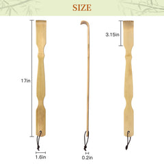Omszte back scratcher features one-piece bamboo construction for lasting durability.