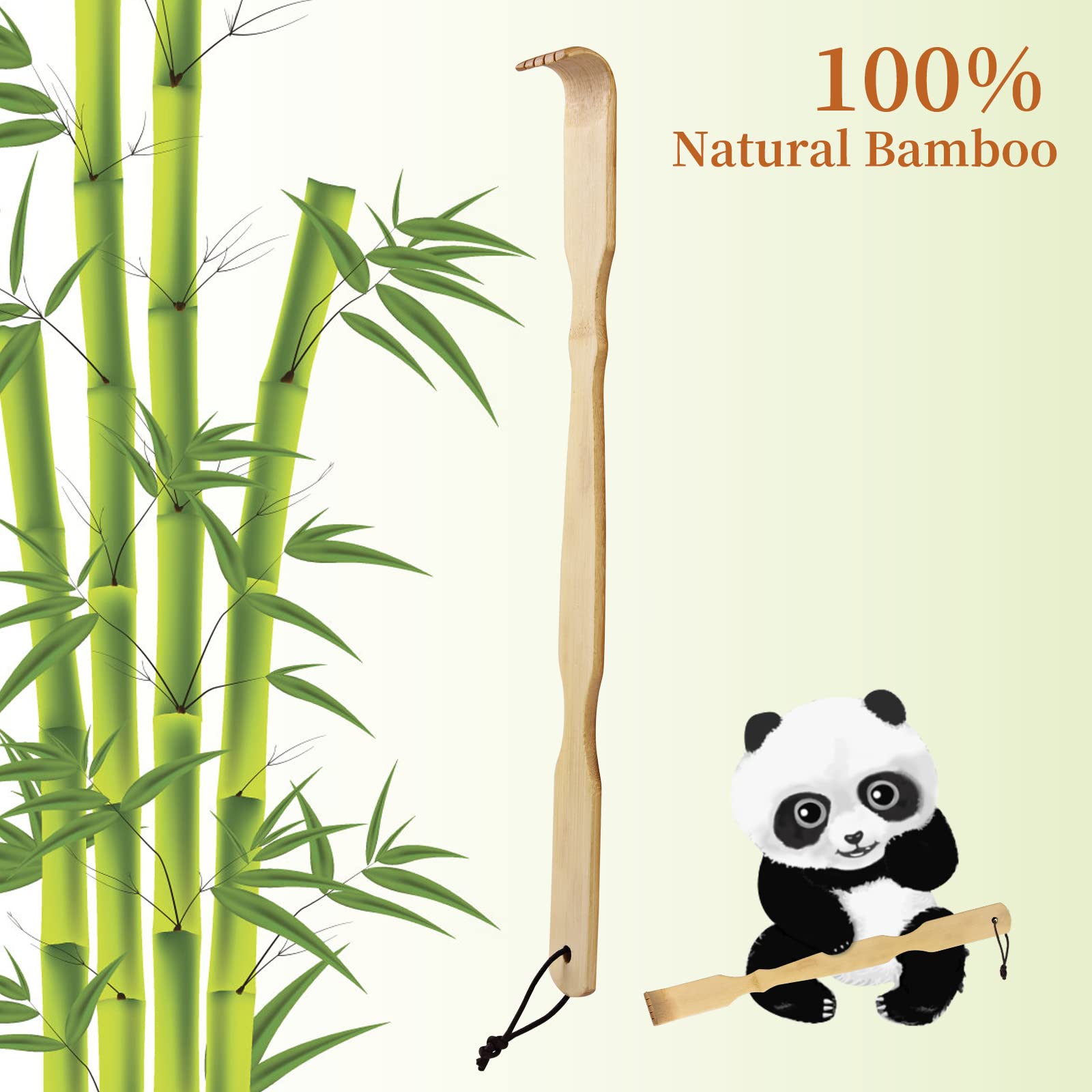 Omszte scratcher has a smooth bamboo finish for comfortable skin glide.
