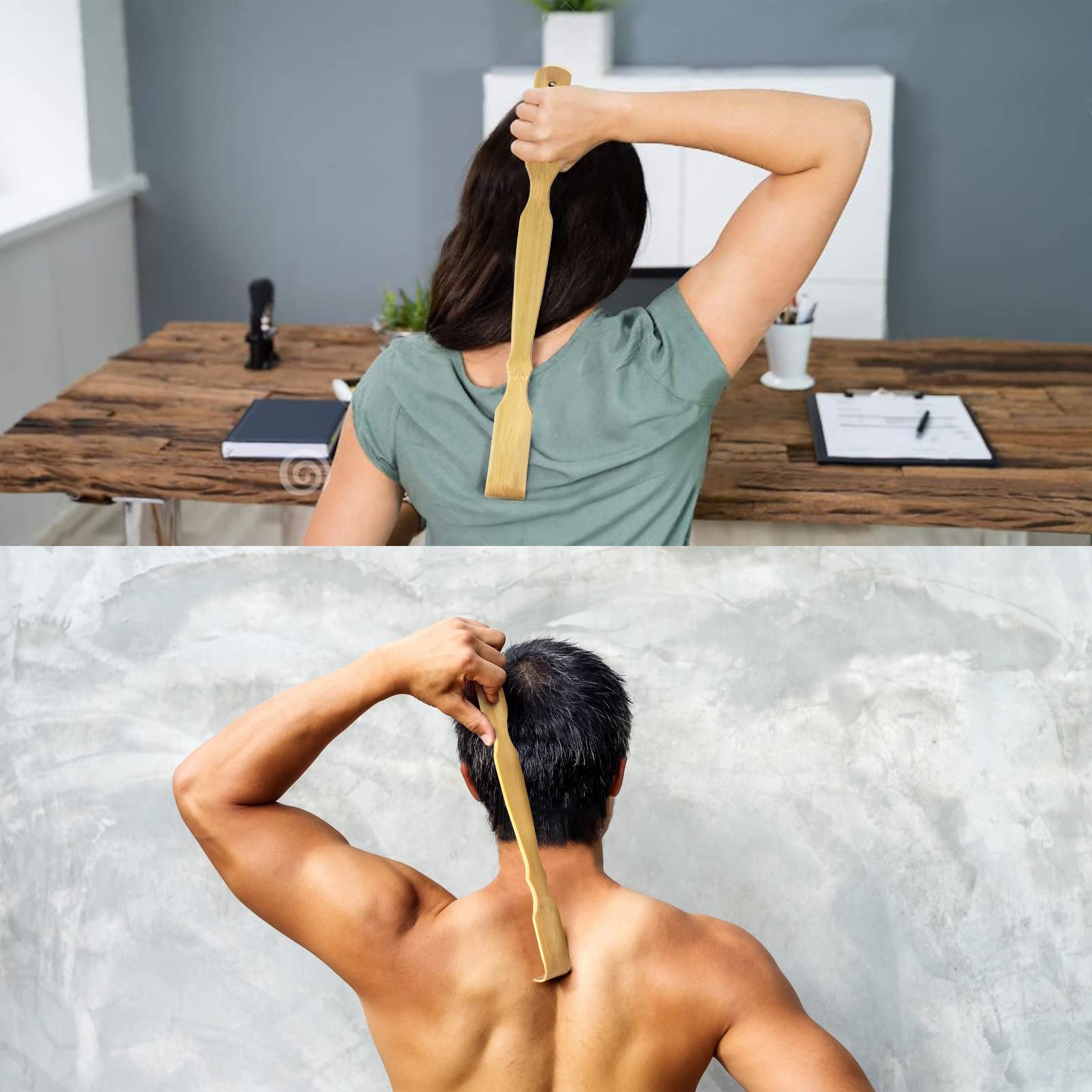 Omszte 17-inch back scratcher fits easily in a bag for on-the-go comfort.