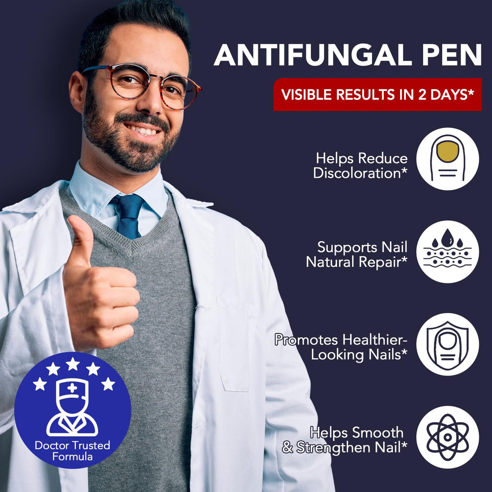 OMZOK Toenail Fungus Pen no-drip-technology shows quick-dry application without mess.