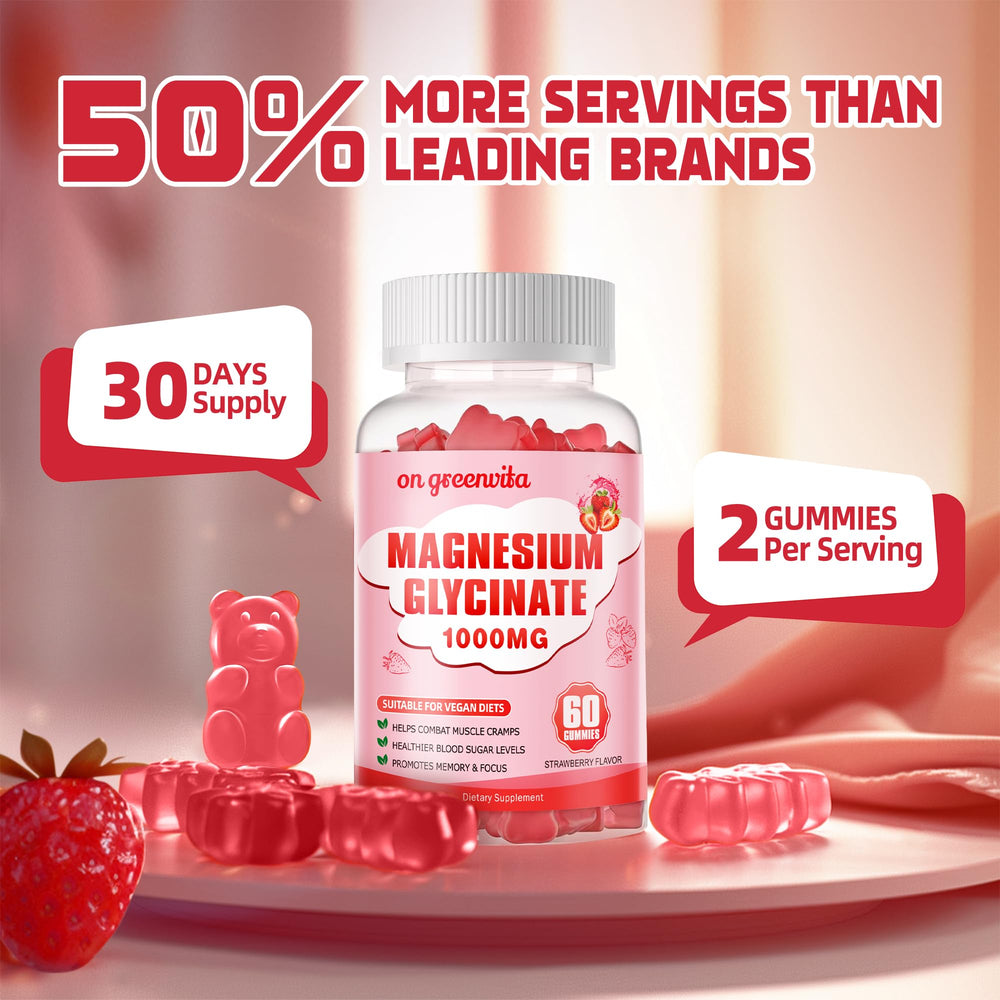 On GreenVita Magnesium Glycinate Gummies with CoQ10 and black pepper extract for digestion.
