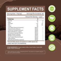 Steaming cup of On GreenVita mushroom coffee signals smooth energy and mental clarity