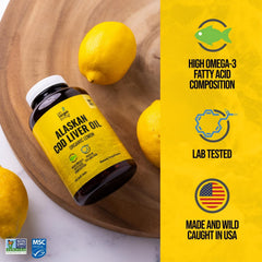 On Target Living cod liver oil soft gels close-up for easy daily supplementation