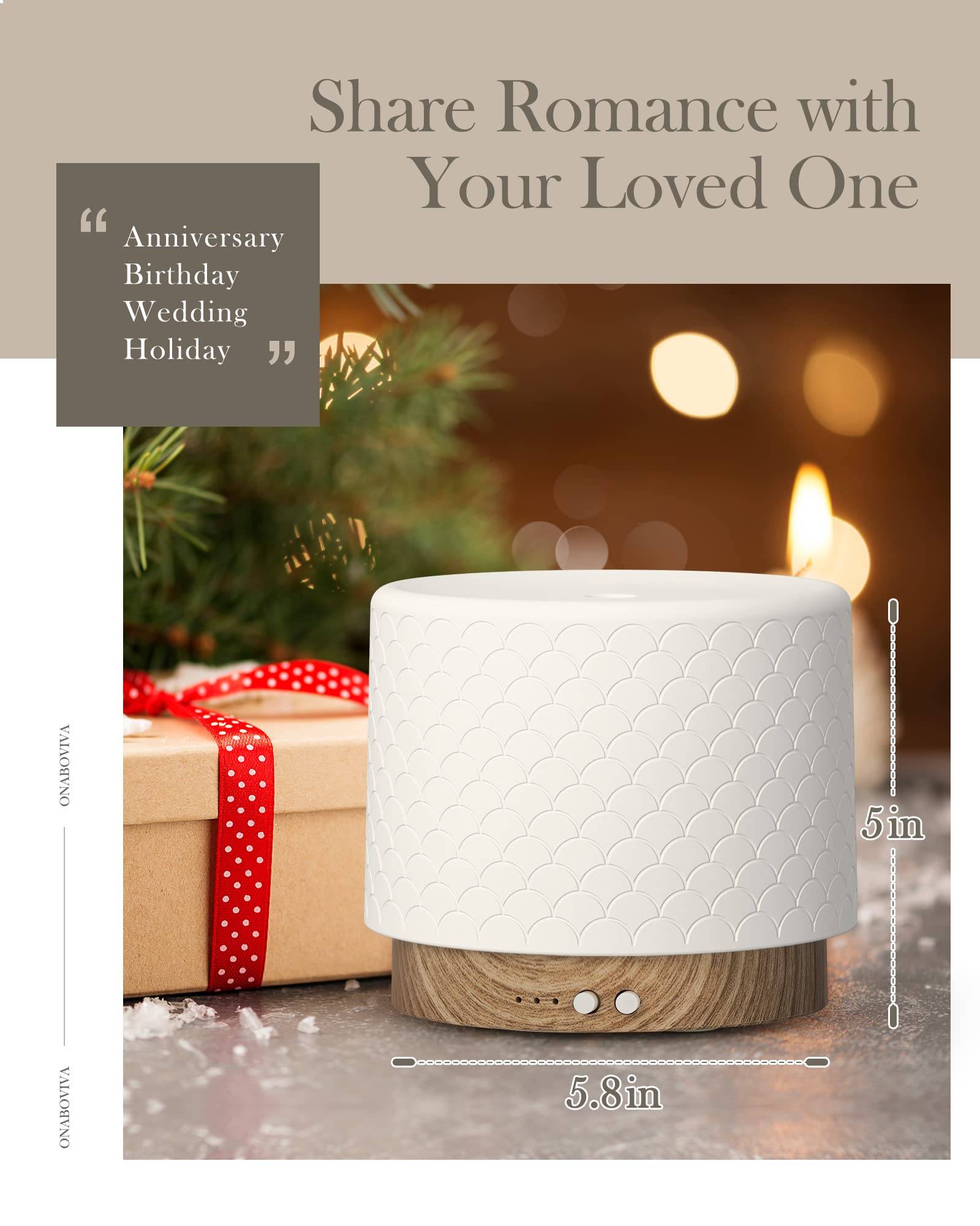 Onaboviva dual aroma modes for continuous or intermittent mist
