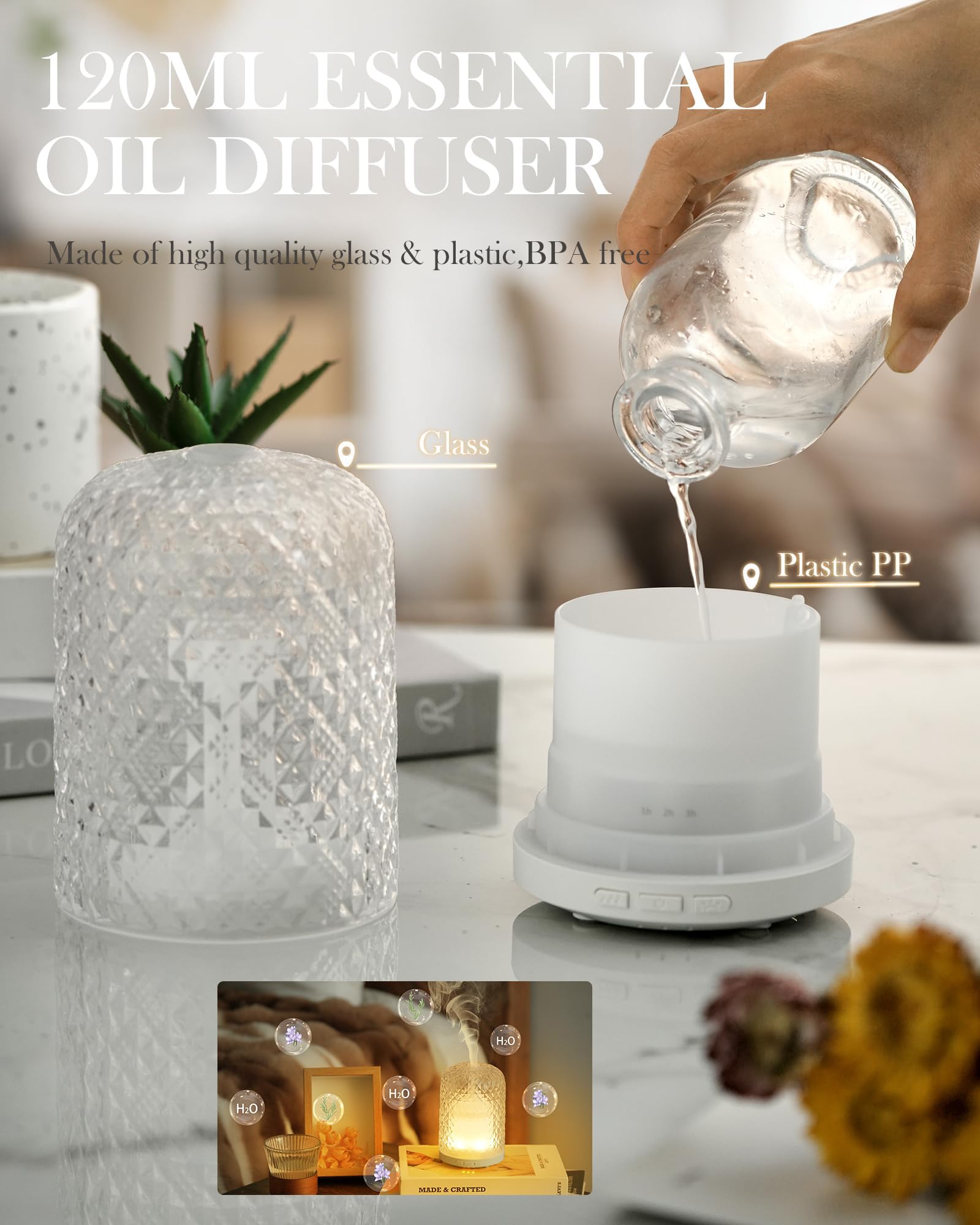 Onaboviva Essential Oil Diffuser auto shut-off feature for safe, worry-free use.