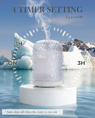 Onaboviva Essential Oil Diffuser with light effects demonstrates mood-ready colors.