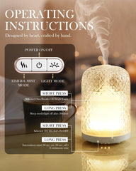 Onaboviva Essential Oil Diffuser mist dispersion close-up illustrating quiet, even delivery.